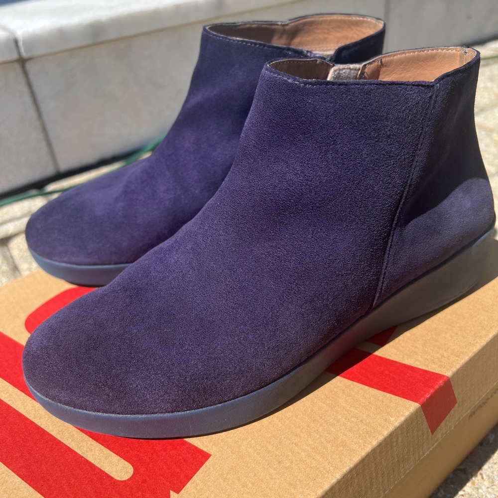 FitFlop Ankle Boots Blue Suede